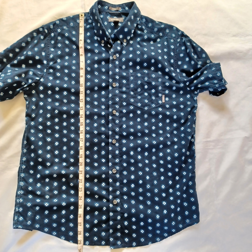 Eddie Bauer Mens Casual Button Down Shirt Classic Fit Short Sleeve Cotton Size L - Picture 9 of 9